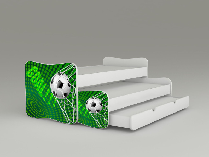 Becks postel pre tri deti Futbal zelený